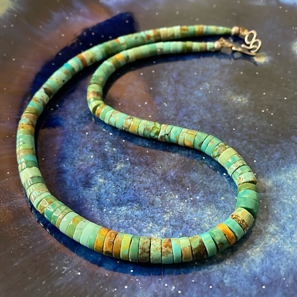 16.5” turquoise beaded necklace